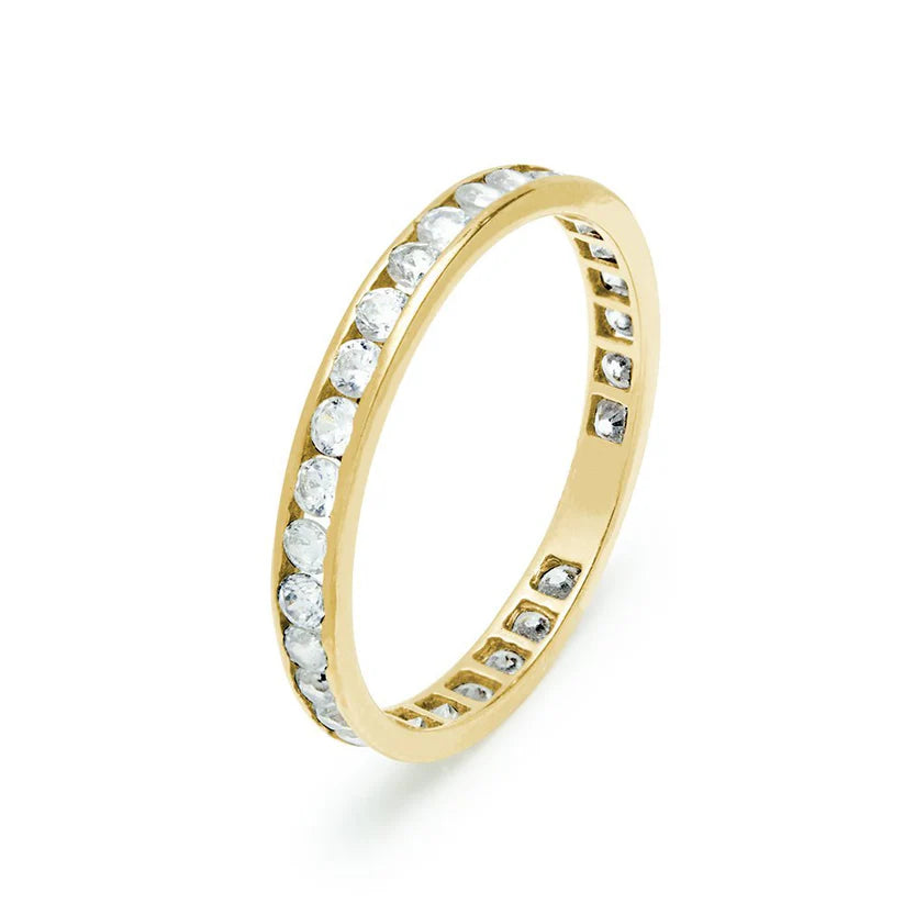 Anillo Alianza Circonitas Oro