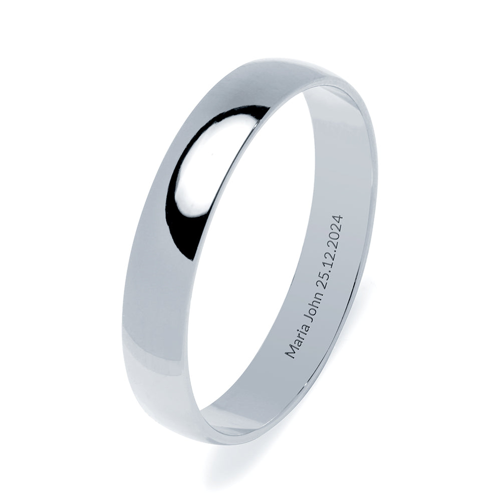 Alianza de Boda Media Caña 4mm