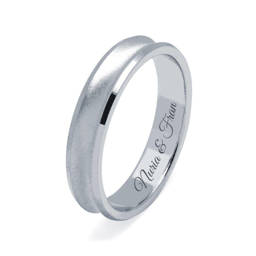 Alianza de Boda Cóncava Matiz