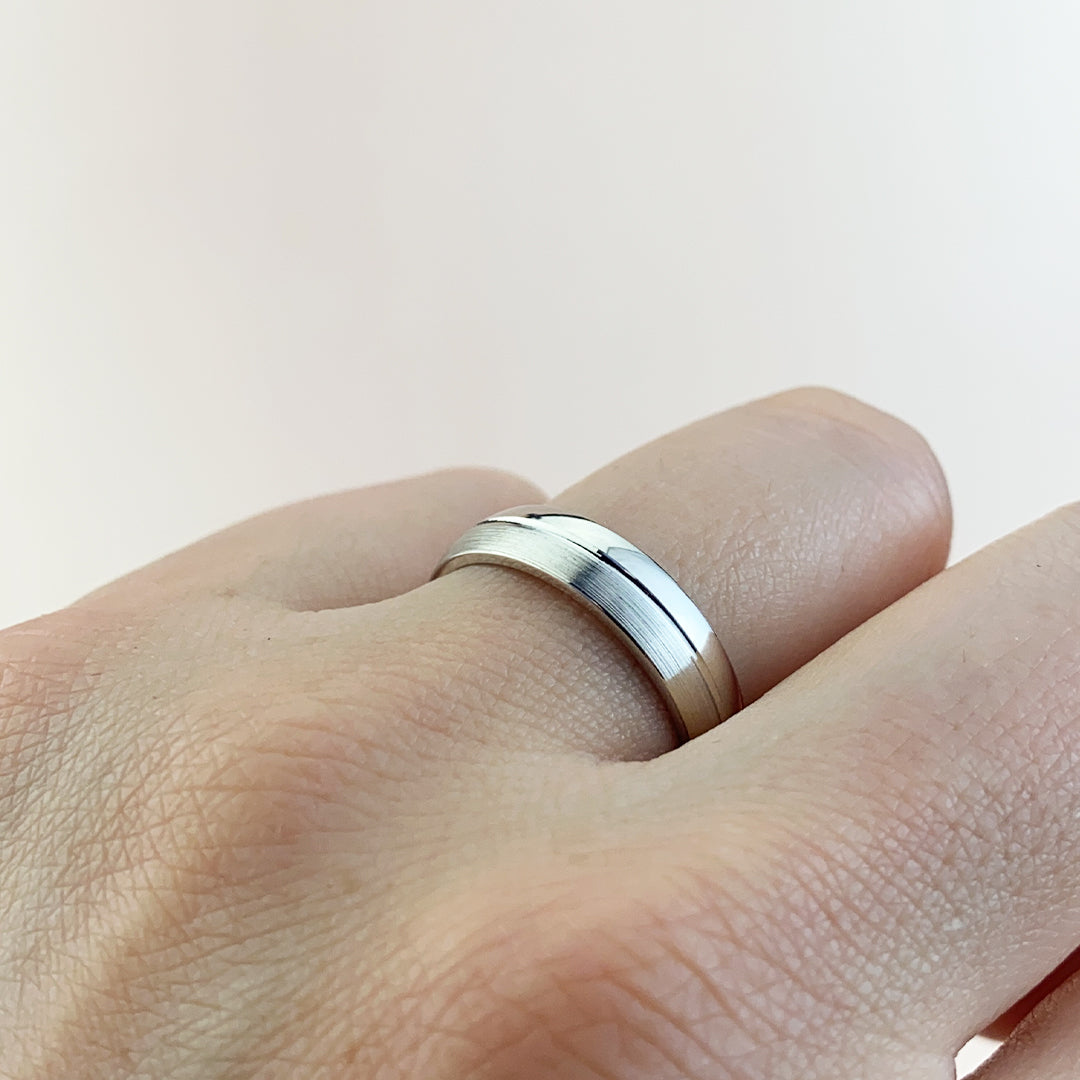 Alianza de Boda Doble Mate & Brillo