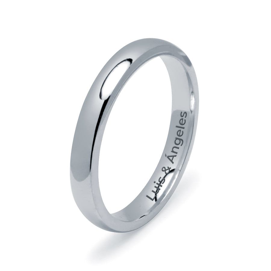 Alianza de Boda Media Caña 3mm