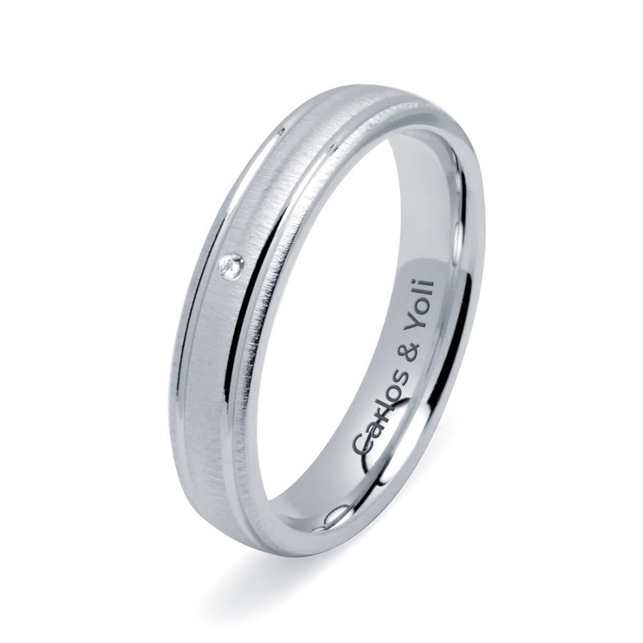 Alianza de Boda Mate Circonita