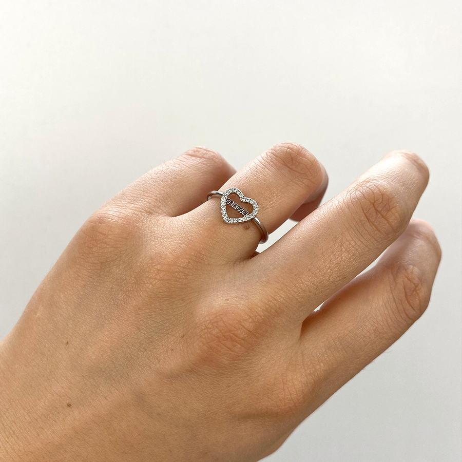 Anillo Mama Circonitas Corazón