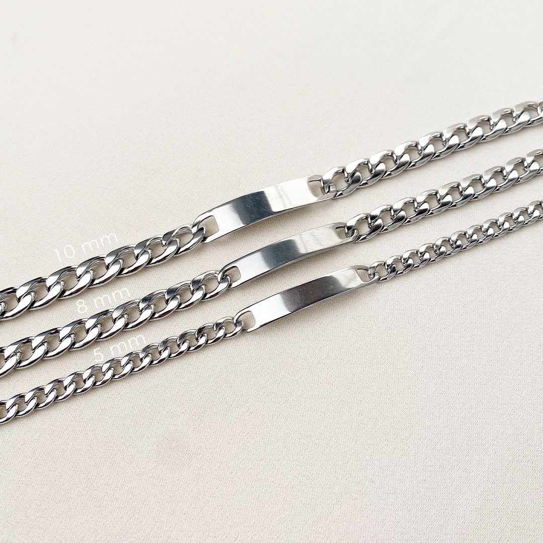 Pulsera Barbada de Acero para Hombre Personalizada
