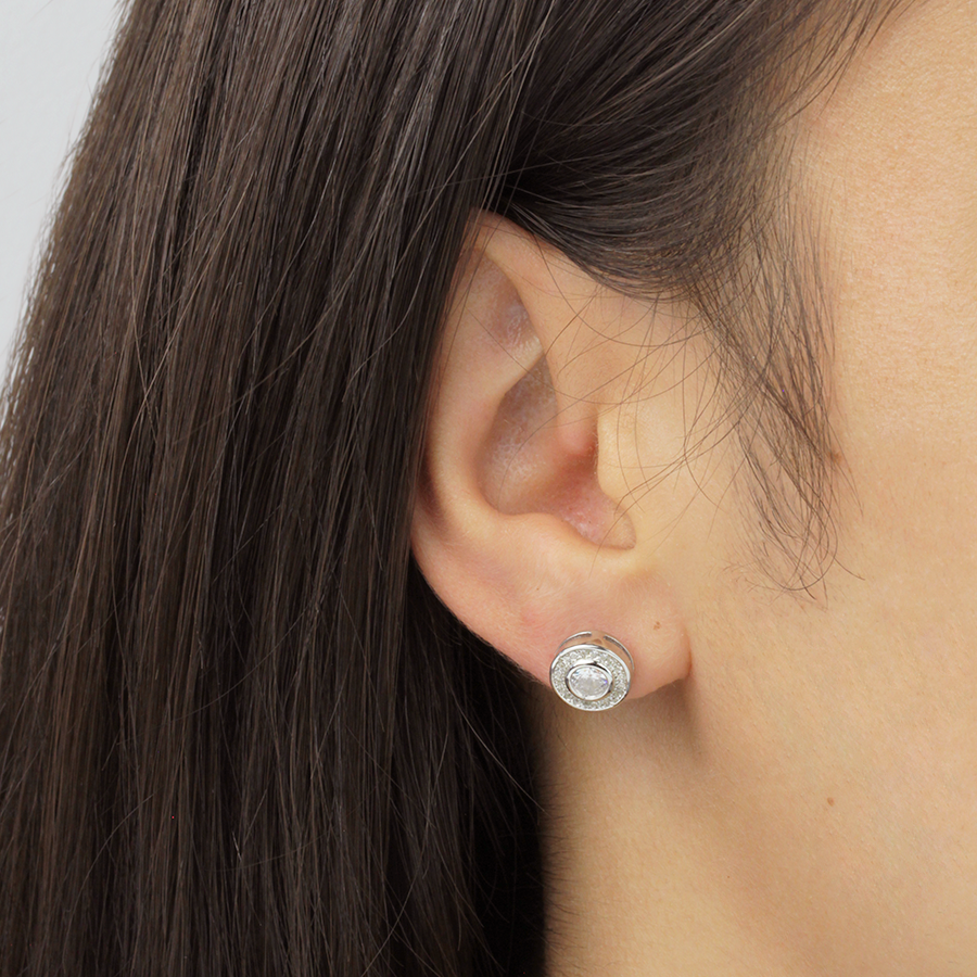 Collar y Pendientes de Plata 925 con Circonitas Bisel