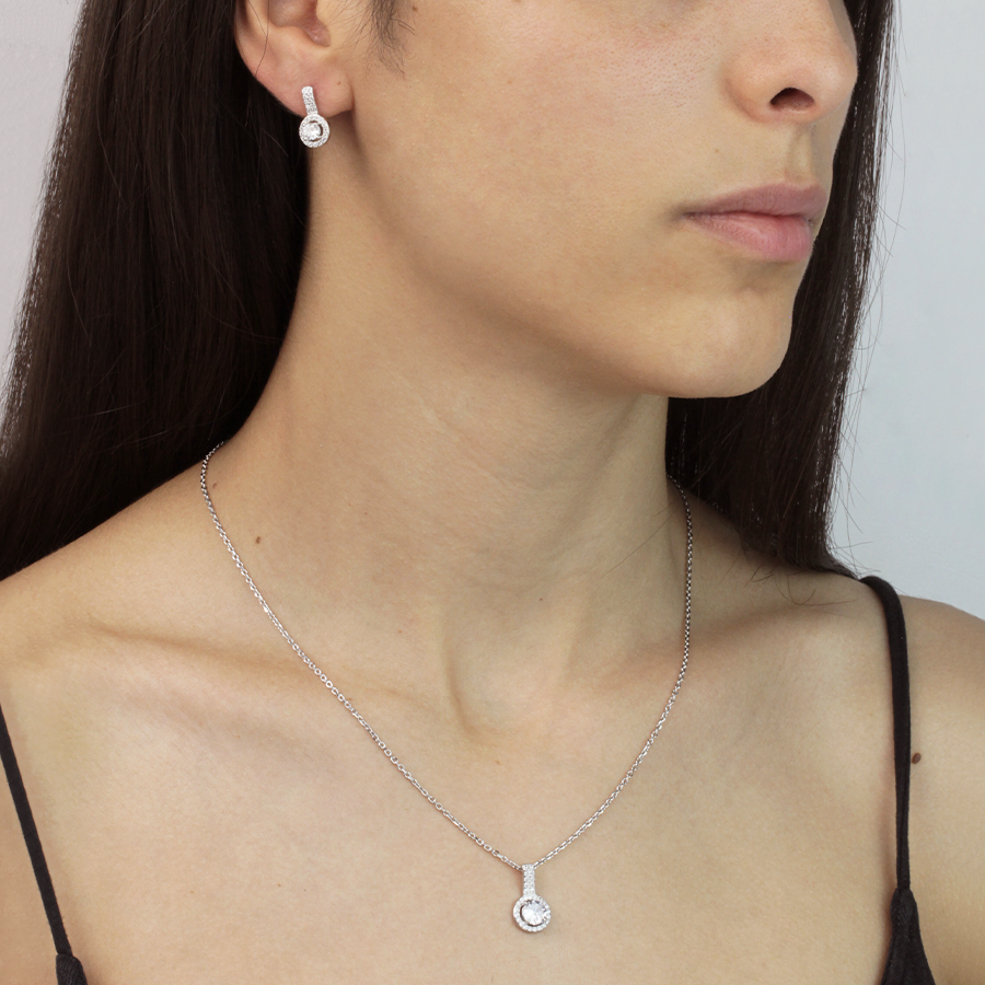 Collar y Pendientes Elegant de Plata 925