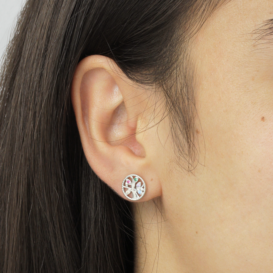 Collar y Pendientes Árbol de la Vida de Plata 925