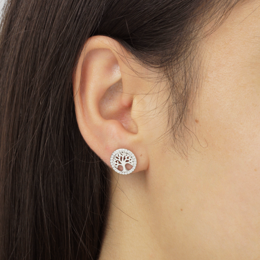 Collar y Pendientes Árbol de la Vida de Plata 925
