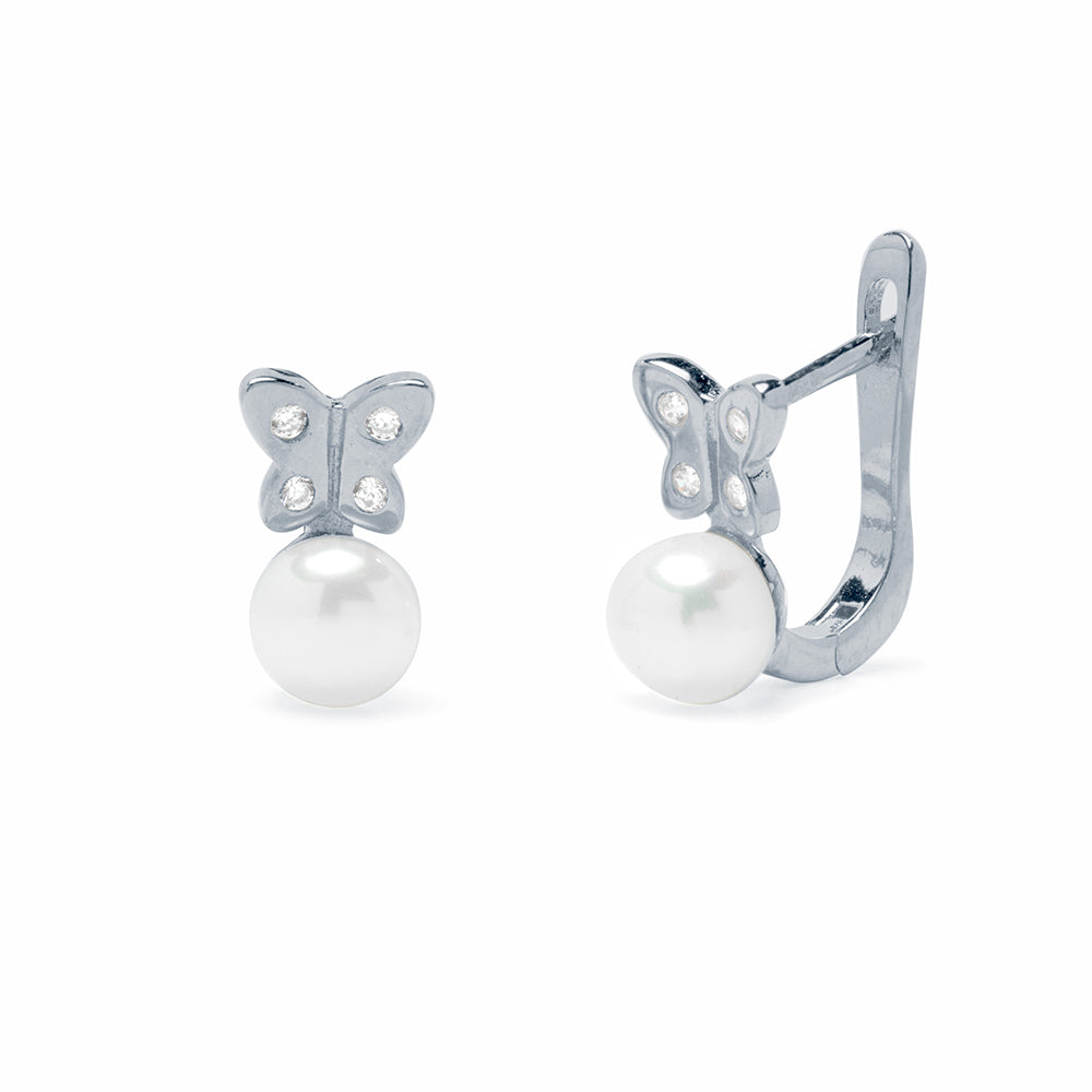 Pendientes Mariposas y Perla