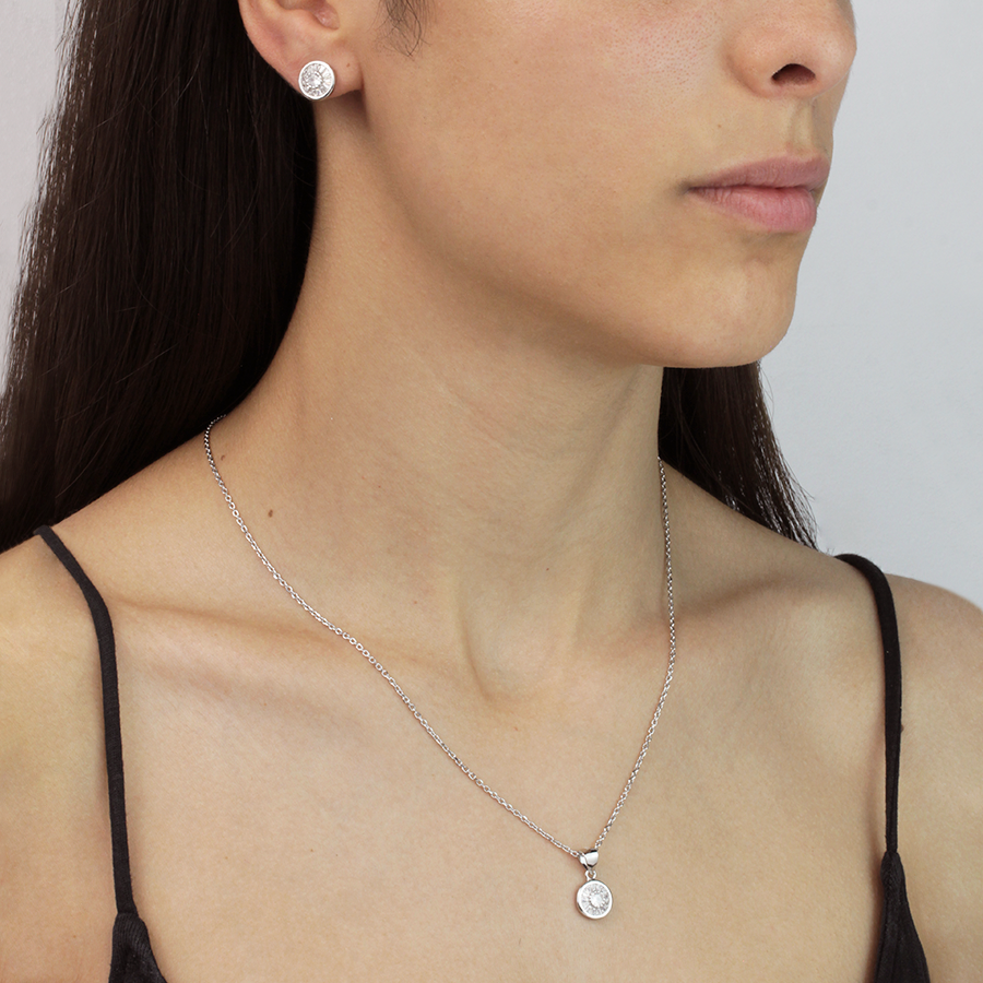 Collar y Pendientes Baguette Circonitas