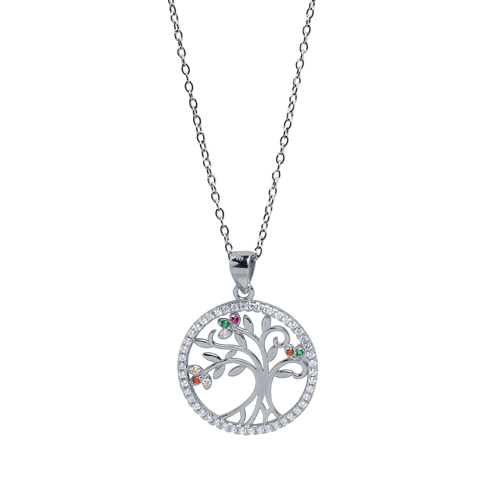 Collar Árbol de Vida de Plata 925 con Circonitas