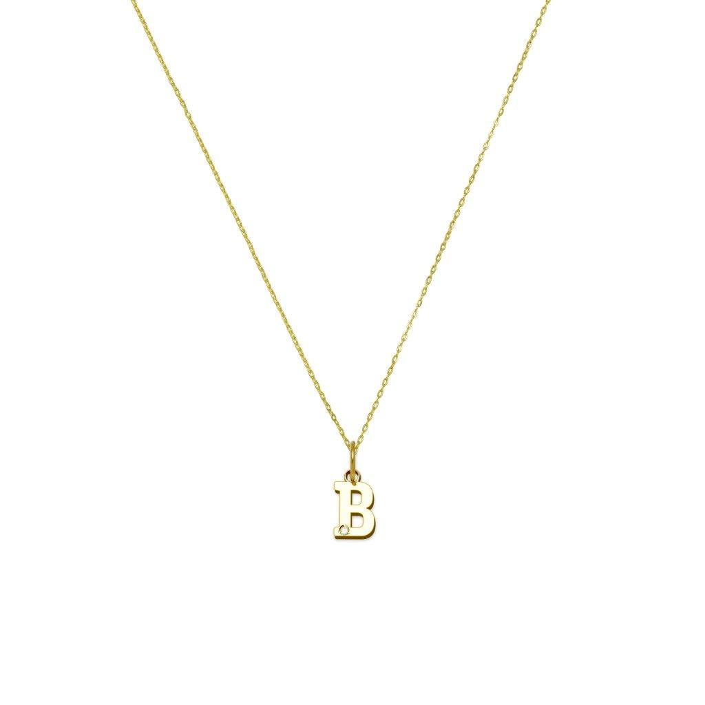 Collar con inicial con Diamante