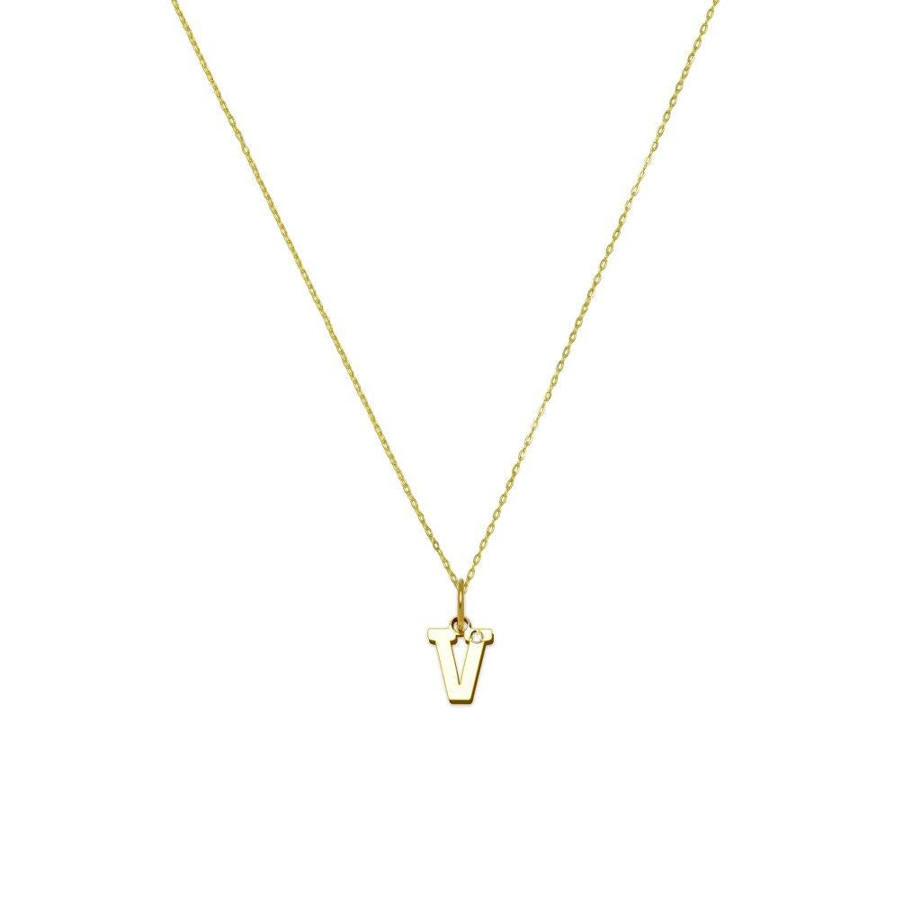 Collar de Oro 18K para Mujer con Inicial con Diamante