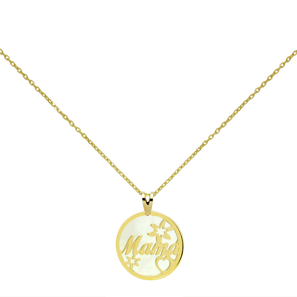 Collar Nácar mamá estrellitas