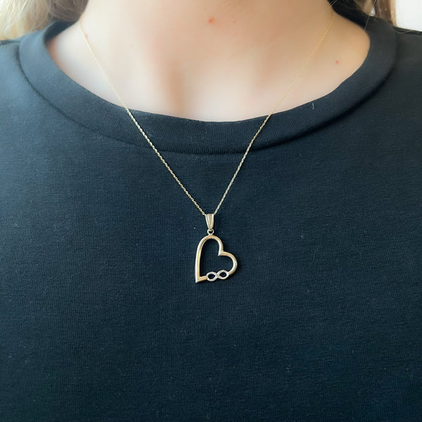 Collar Corazón Infinito Bicolor