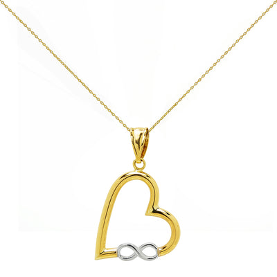 Collar Corazón Infinito Bicolor
