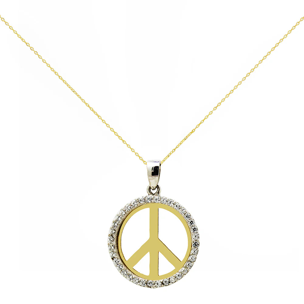 Colgante Oro Paz En Oferta