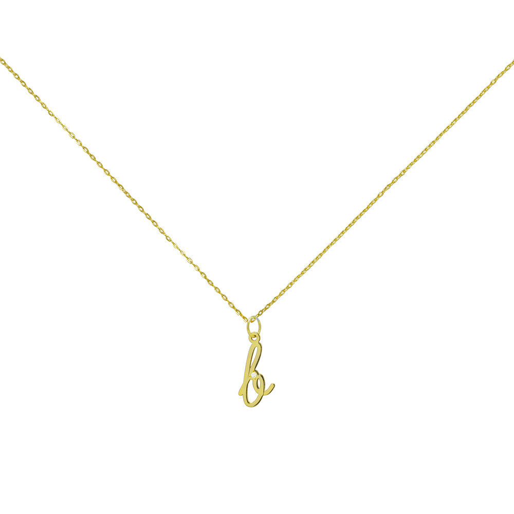 Colgante de Oro 18K con Inicial Grabada