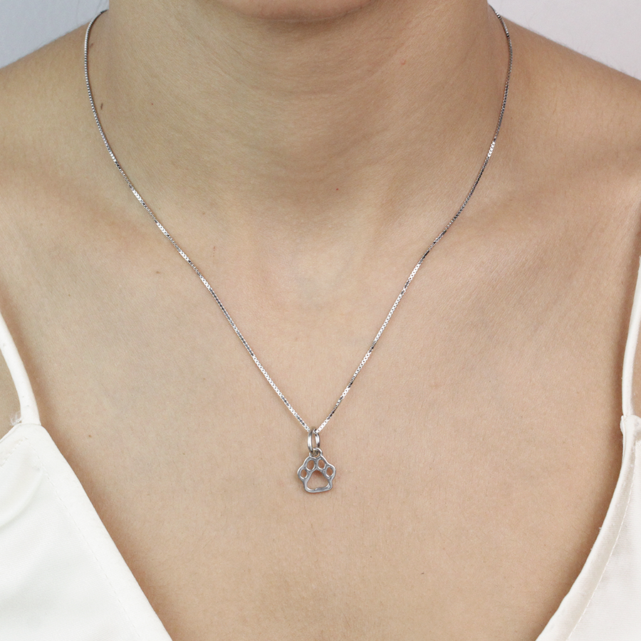 Colgante de Plata 925 con Huella de Perro