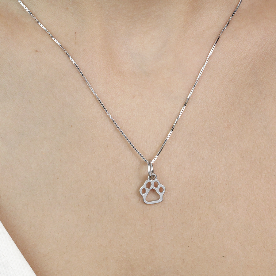Cadena y colgante Huella Perrito