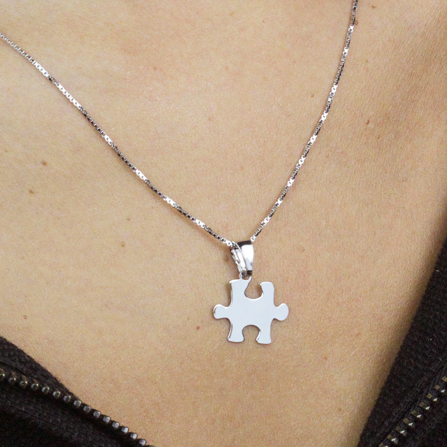 Colgante Puzzle Divisible de Plata 925 Personalizado