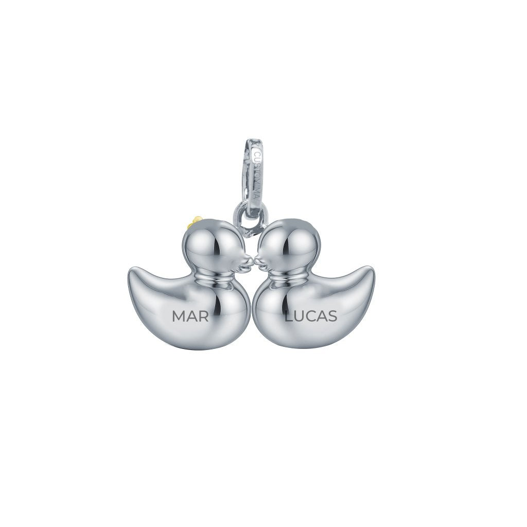 Colgante Enamorados personalizado con grabado Plata 925