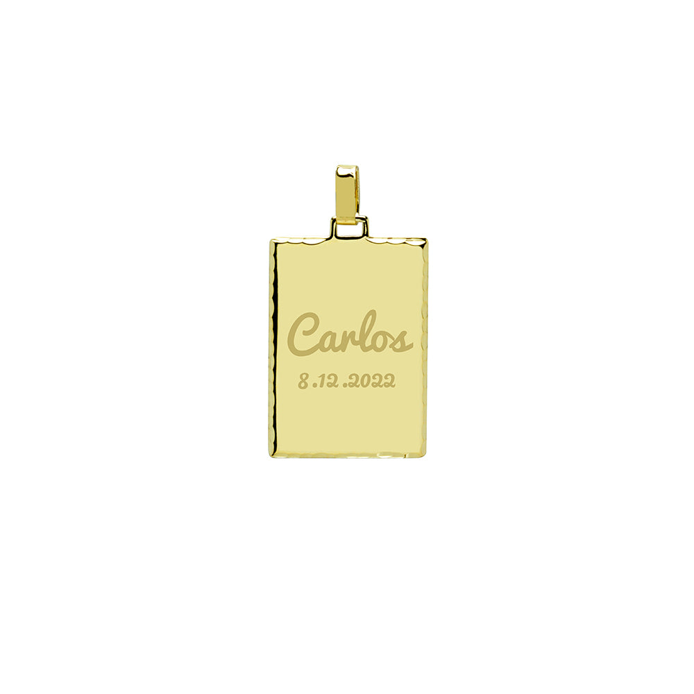 Colgante Tallado de Oro para Hombre Personalizado