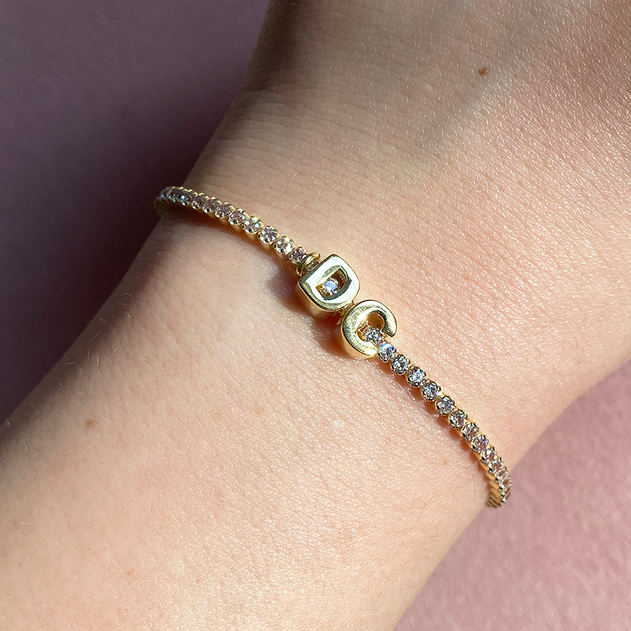 Charm Clip Love de Plata 925 con Inicial Grabada