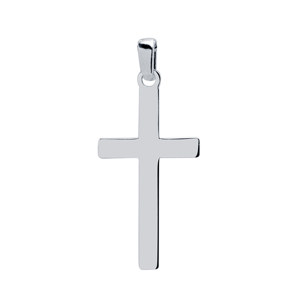 Colgante Cruz Plana de Plata 925