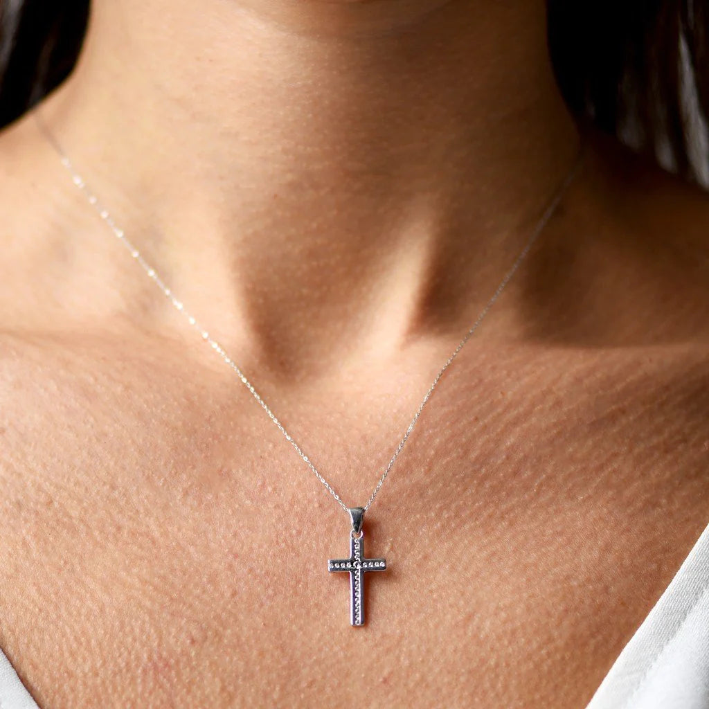 Collar Cruz Circonitas 11x18mm