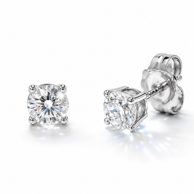 Pendientes de Oro 9k o 18K con Brillantes de Laboratorio para Mujer