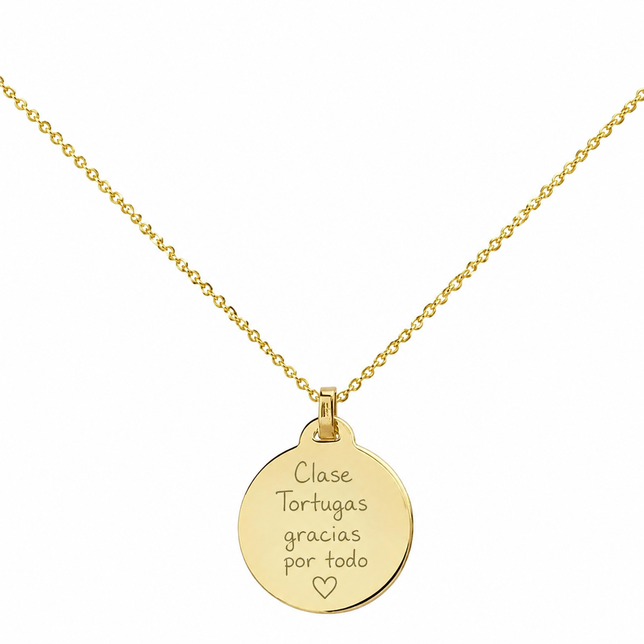 Collar Placa Profesora de Plata 925 con Mensaje Grabado