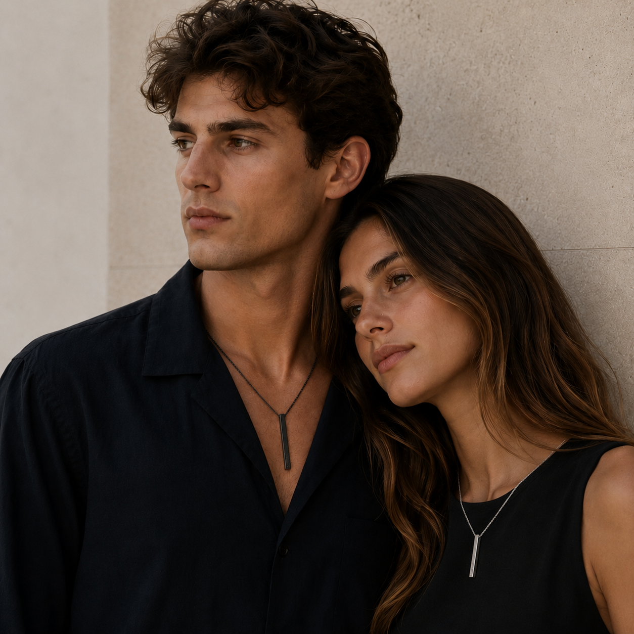 Set Pareja Él & Ella · Collares Barra Personalizados
