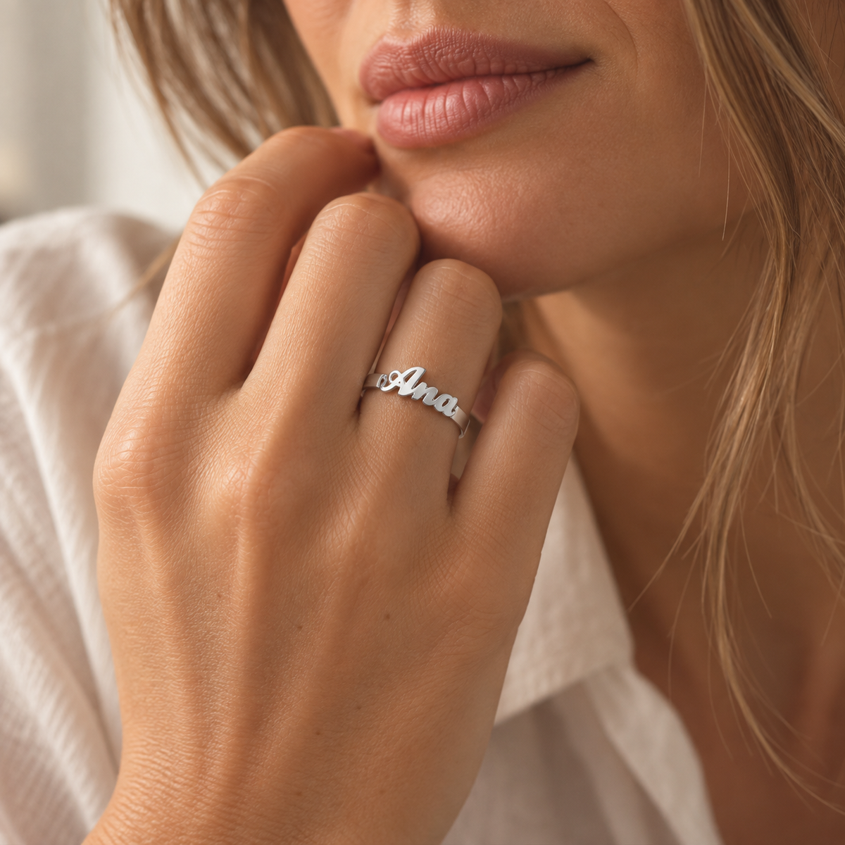 Anillo de Plata 925 con Nombre Grabado