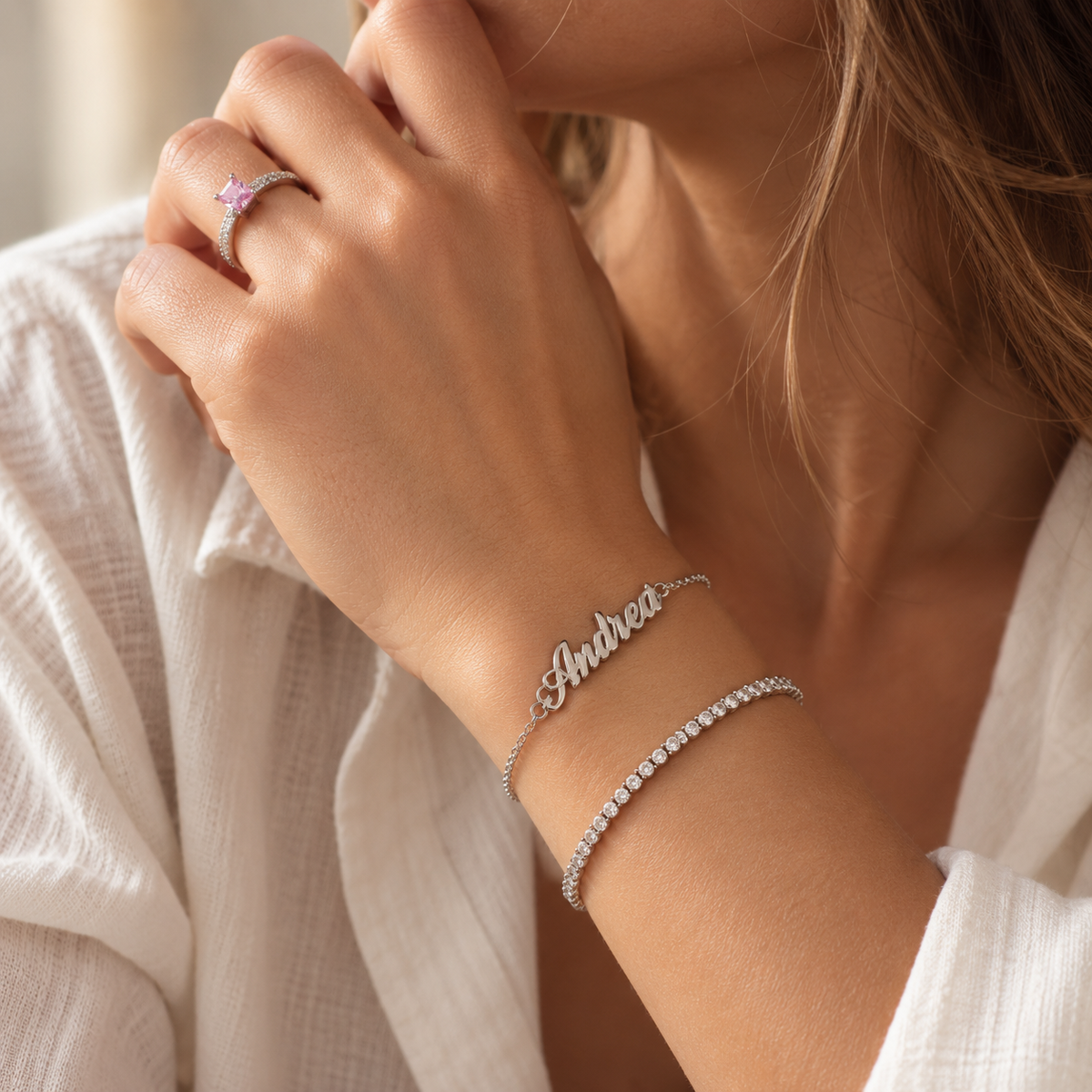 Pulsera de Plata 925 con Nombre Grabado