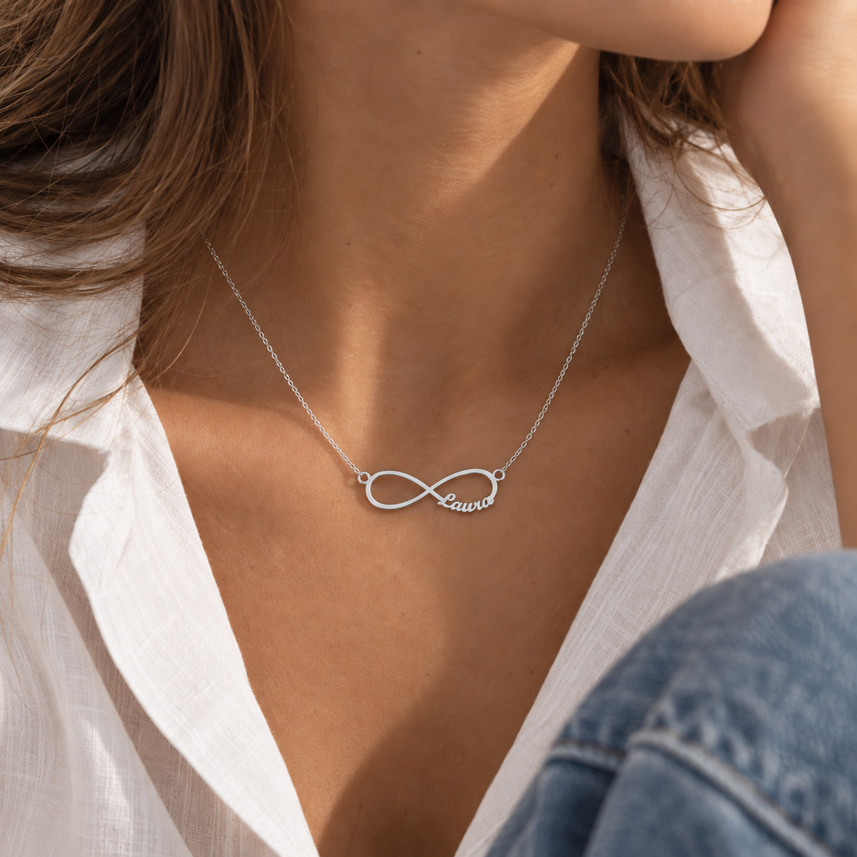Collar Infinito de Oro 18K Personalizado