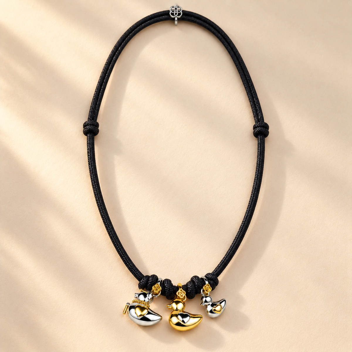Collar elástico Patitos de Plata 925