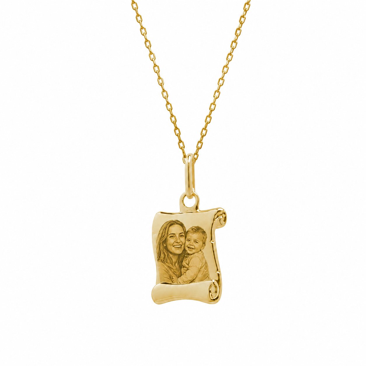 Colgante Pergamino de Oro 9K Personalizado