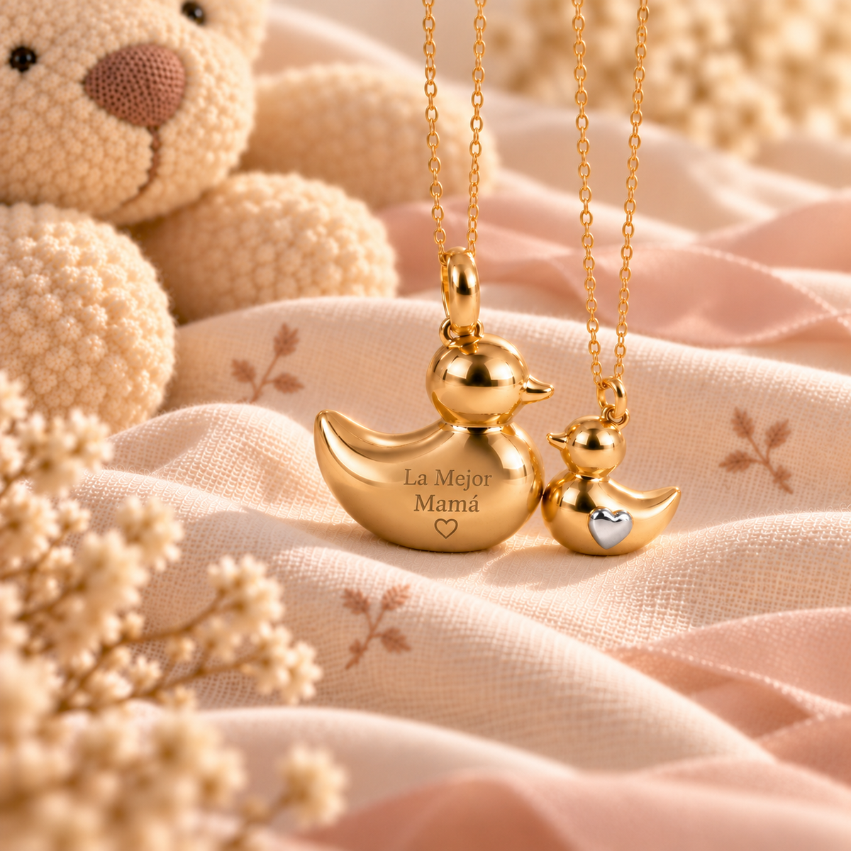 Colgante Patito personalizado con grabado Oro 9K