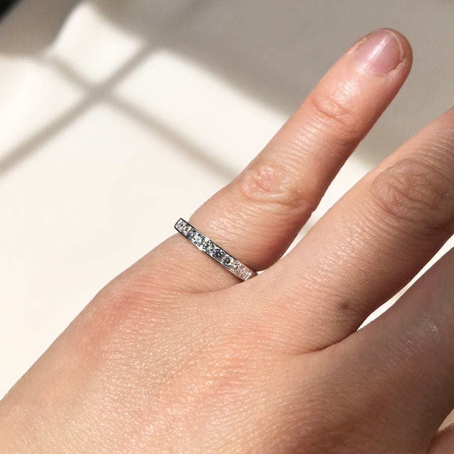 Anillo Diamantes Media Alianza 0,3ct.