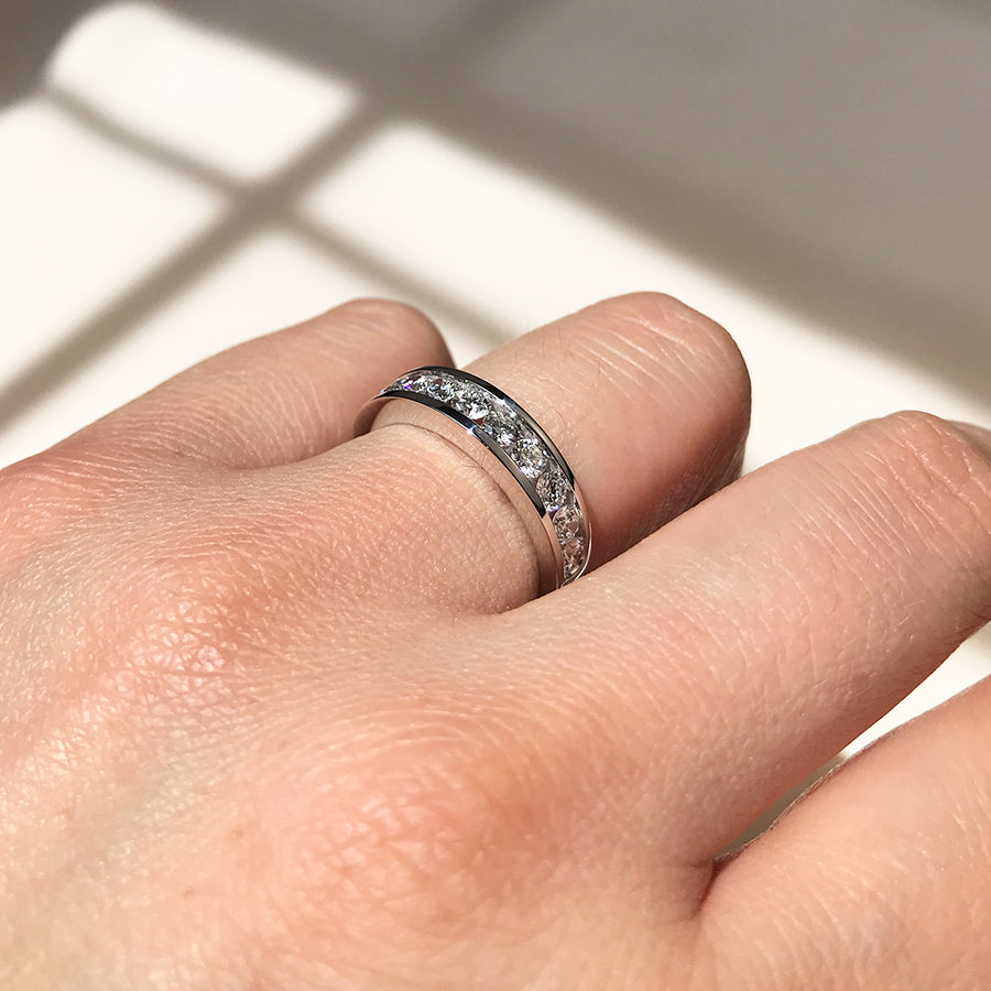 Anillo Diamantes Media Alianza 1,0ct.