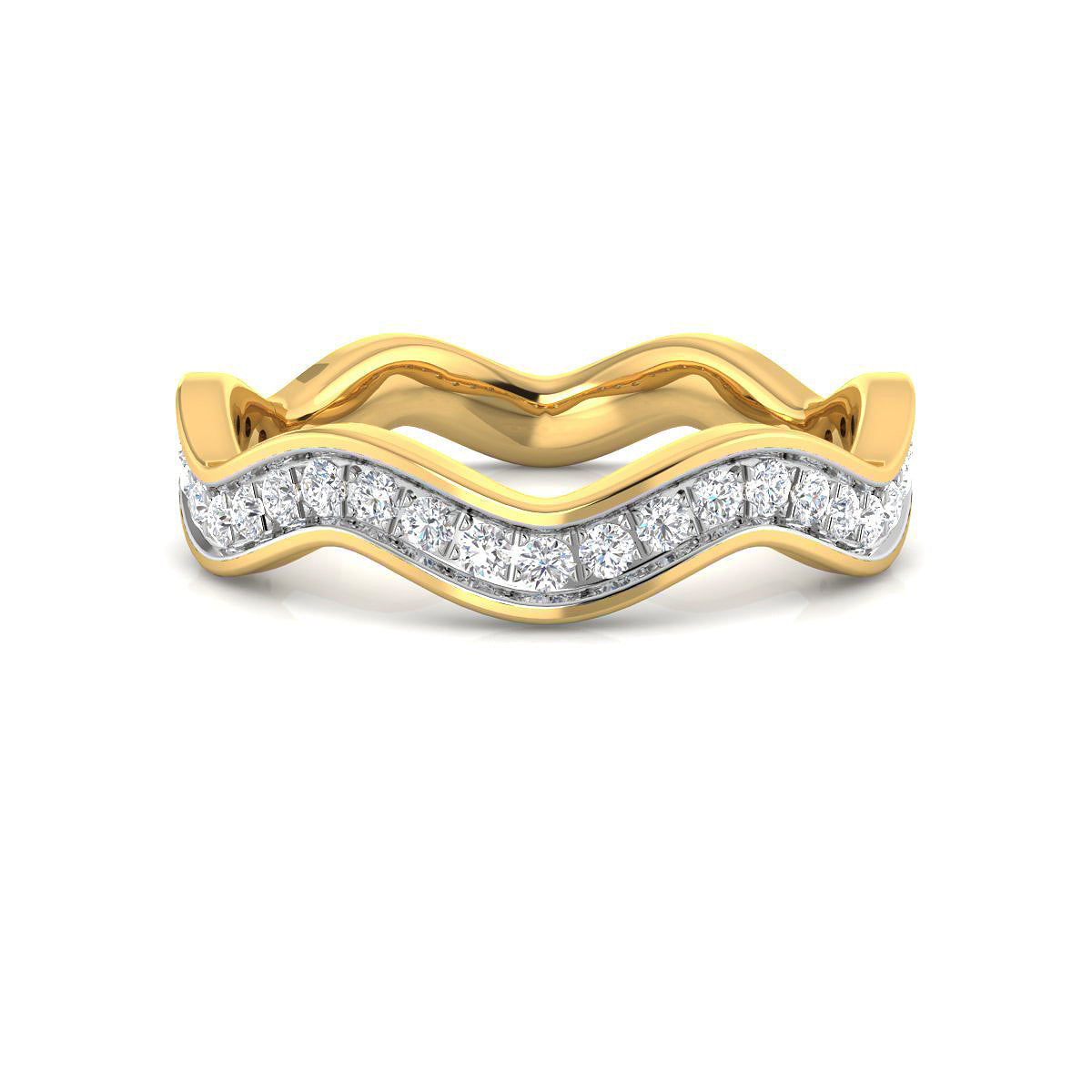 Anillo Ondas con Diamante de Laboratorio en Plata 925