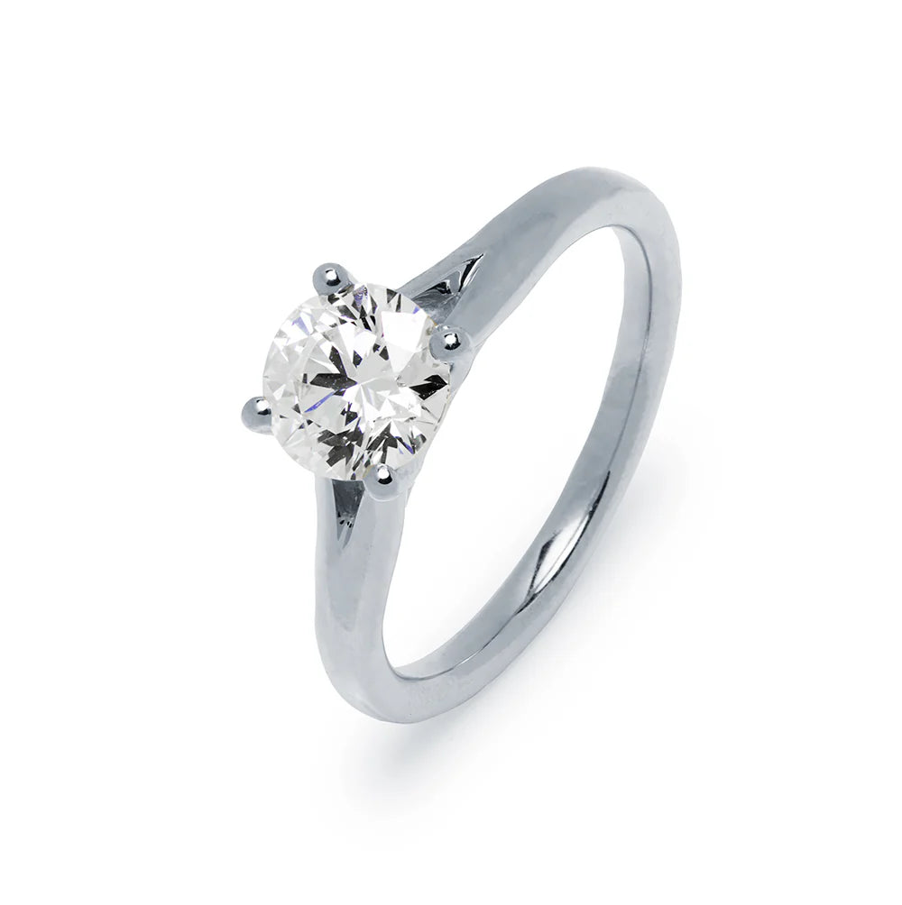Anillo Solitario de Oro 9K Personalizado para Mujer