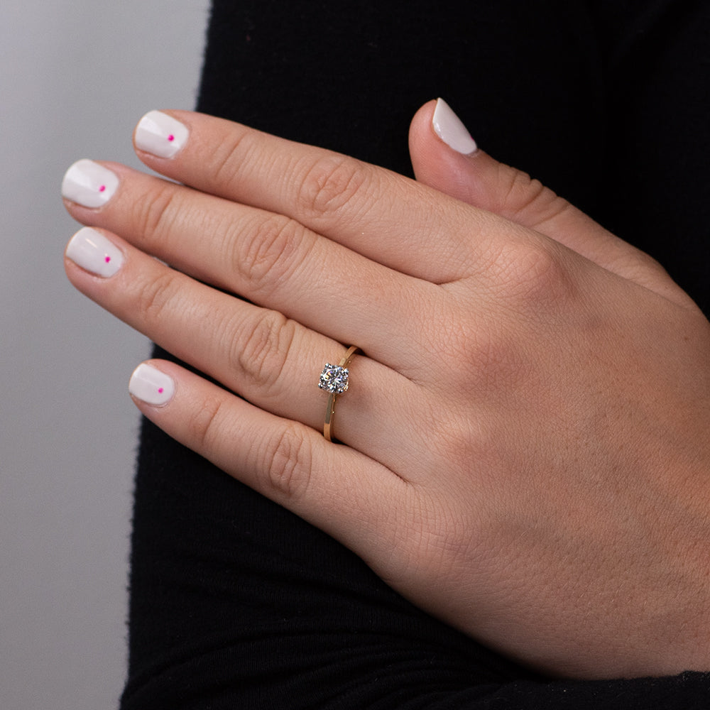 Anillo Diamantes Solitario 4 grapas 0,82ct.