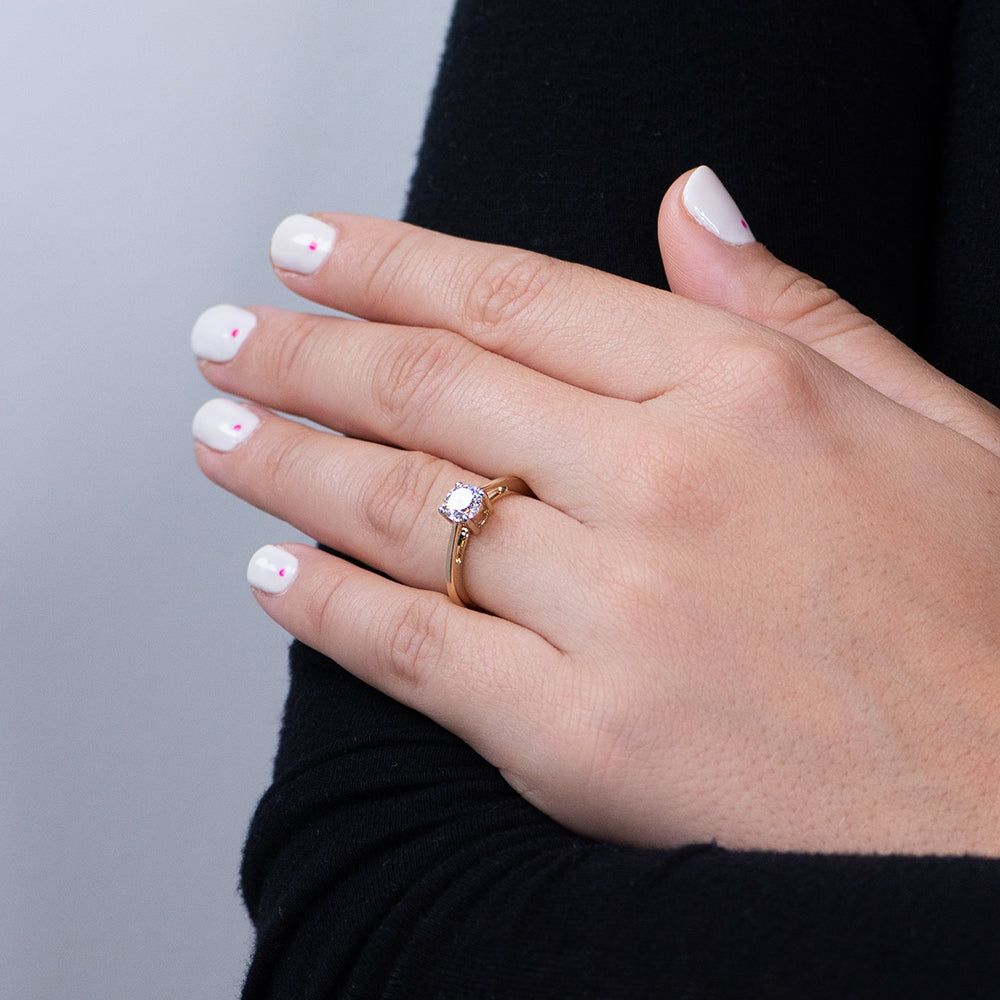 Anillo Diamantes Solitario 4 grapas 0,67ct.