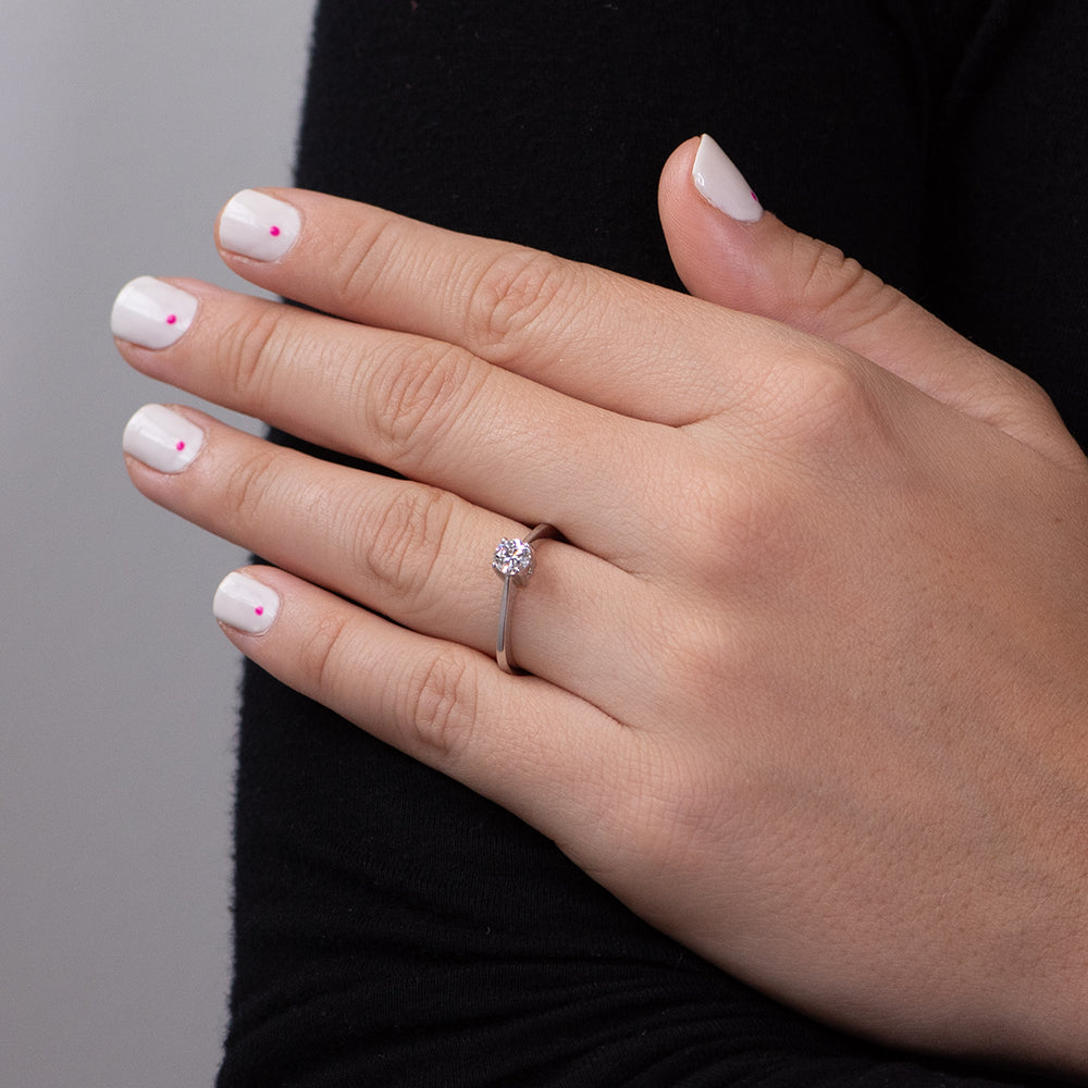 Anillo Diamantes Solitario 4 grapas 0.46ct.