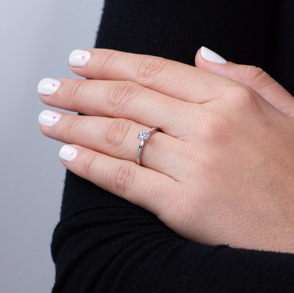 Anillo Diamantes Solitario 4 grapas 0.50ct.