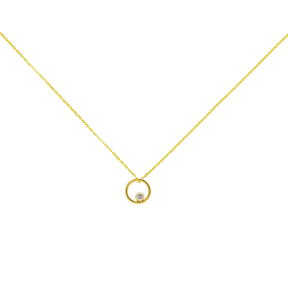 Collar de Oro 9K con Diamante para Mujer
