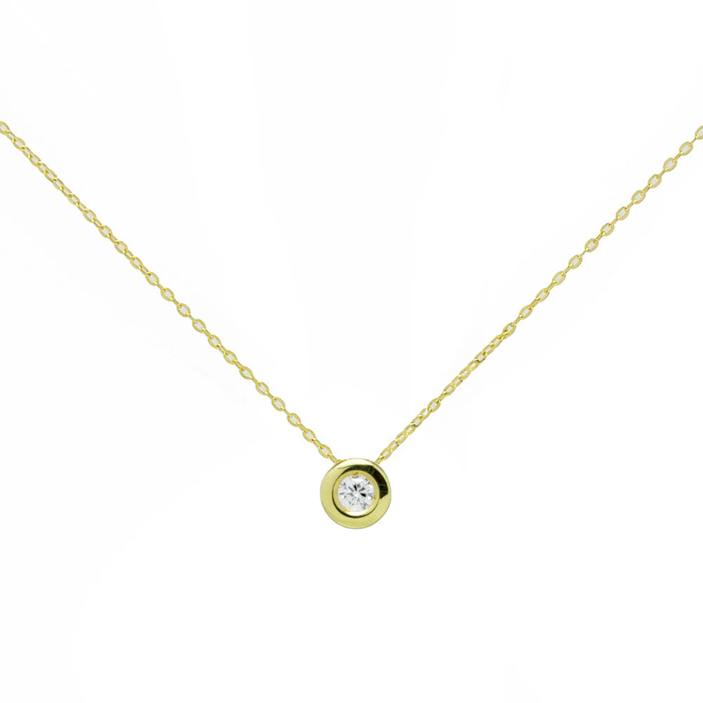 Collar de Oro 9K con Diamantes de Laboratorio para Mujer