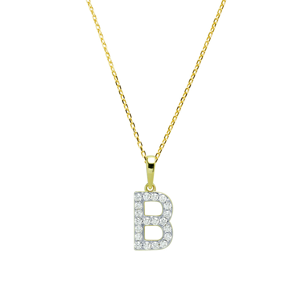 Collar Grabable con Diamante de Laboratorio en Oro 9k